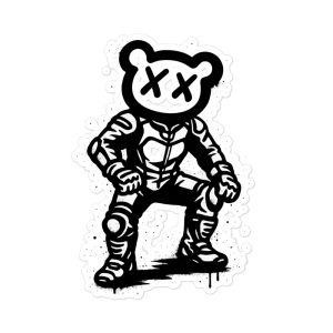 Suited Booted WOTCREW Bear Bubble-free stickers