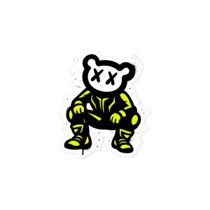 WOTCREW Bear Yellow Suited & Booted Bubble-free stickers